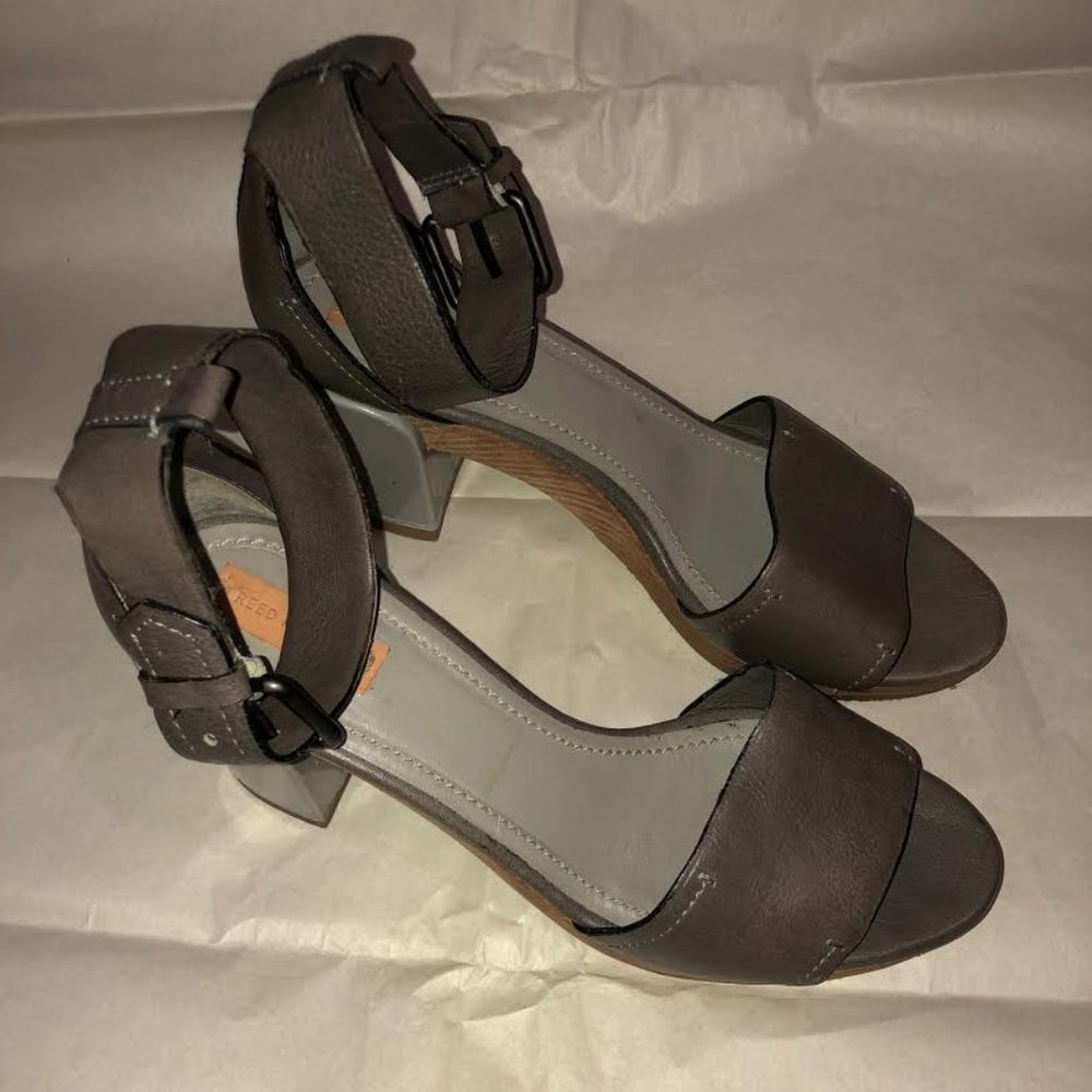 Reed Krakoff Gray Platform Strap Heels 40/9.5